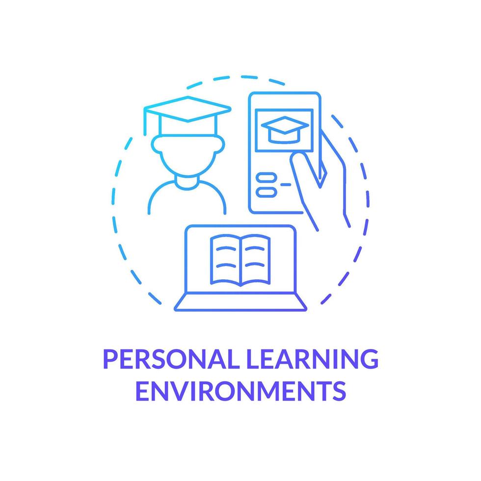 personal-learning-environments-blue-gradient-concept-icon-online-source-lifelong-learning-contexts-abstract-idea-thin-line-illustration-isolated-outline-drawing-vector